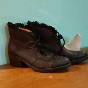 Lace top ankle boots adorable kawii lolita